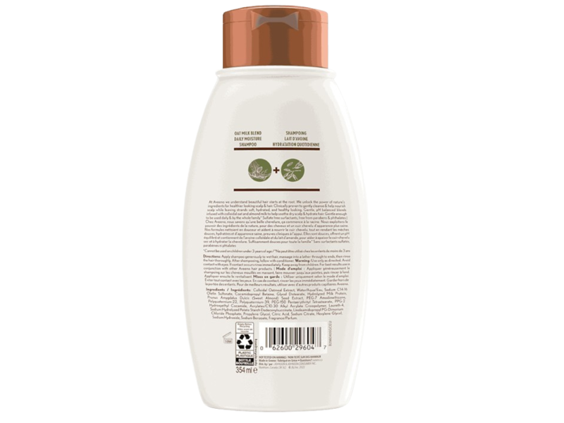 Aveeno Daily Moisture Oat Milk Blend Shampoo, 12 fl oz/354 mL