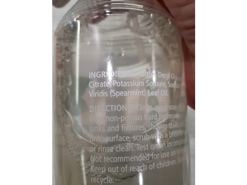 Eco Max Bathroom Cleaner, Natural Spearmint, 27.1 fl oz/800 mL