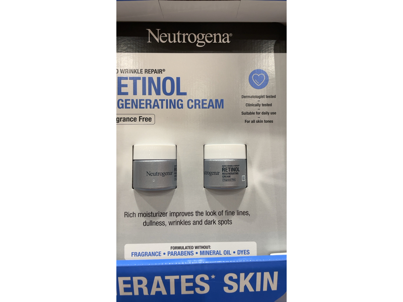 Neutrogena Rapid Wrinkle Repair Retinol Regenerating Cream,1.7 oz/48 g, Pack Of 2