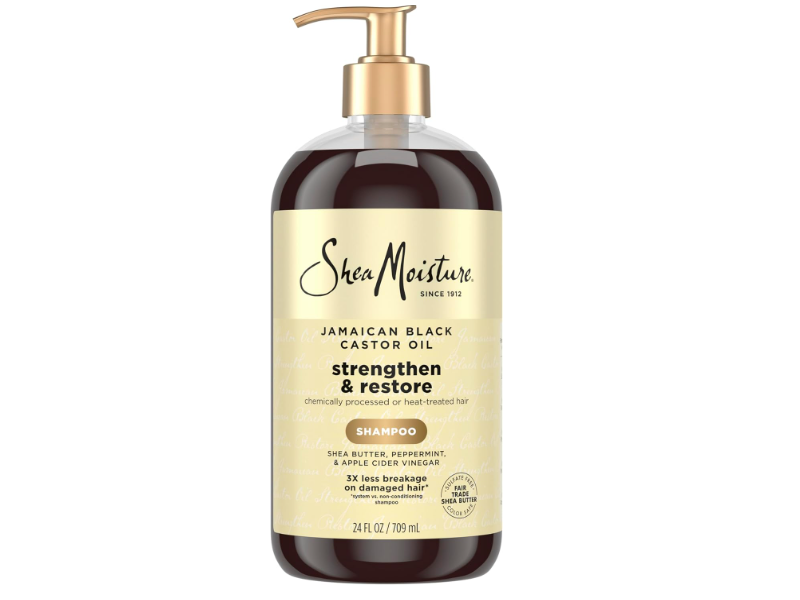 SheaMoisture Strengthen & Restore Shampoo, Jamaican Black Castor Oil, 24 fl oz/710 mL