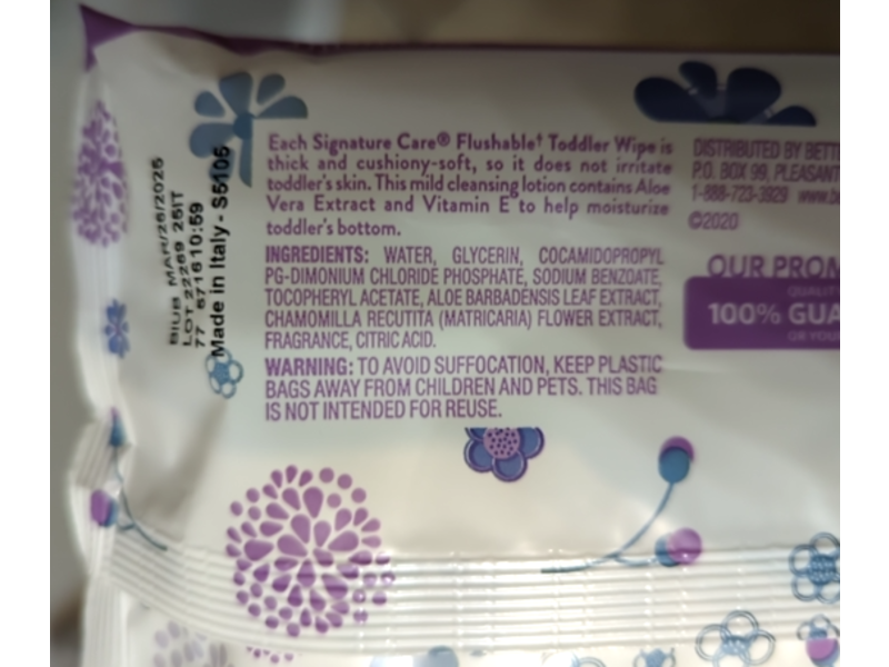 Signature Care Flushable Wipes, 50 Count