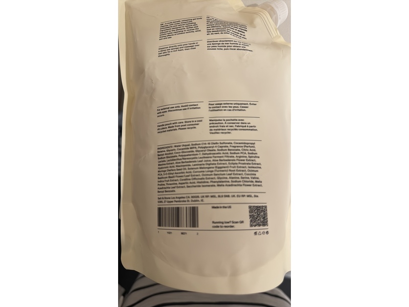 Salt & Stone Body Wash Refill, Santal & Vetiver, 32 fl oz/946 mL