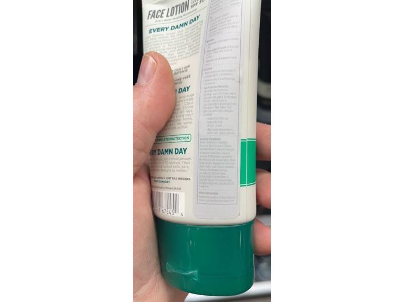 Duke Cannon Supply Co. Standard Issue Everyday Face Lotion, SPF 30, 3.5 fl oz/103 mL