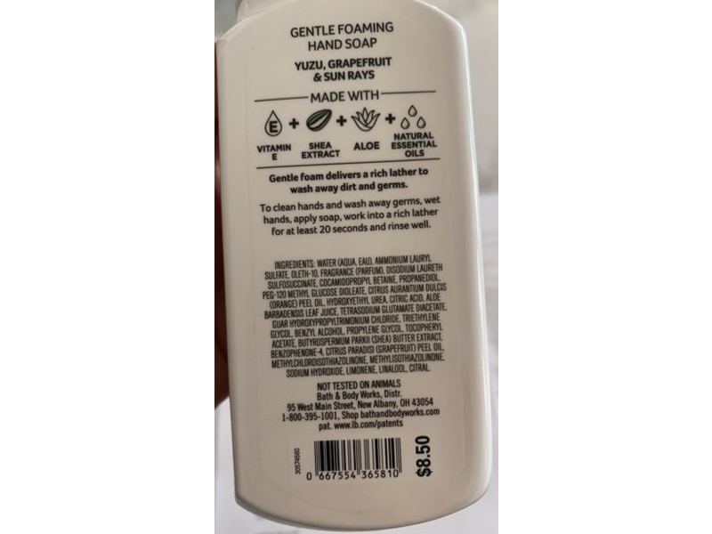 White Barn Gentle Foaming Hand Soap, Sunshine & Lemons, 8.75 fl oz/259 mL