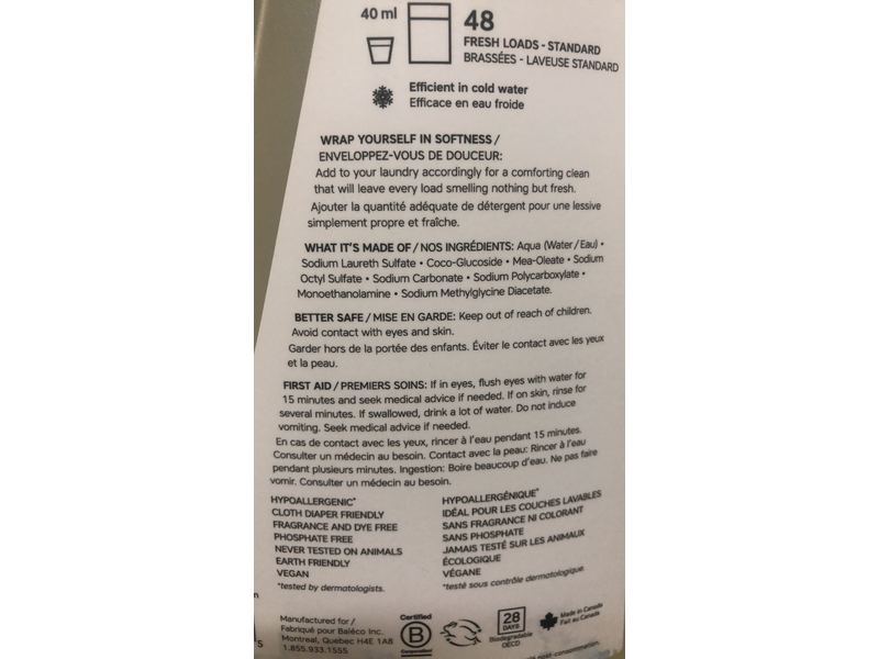 The Unscented Company Laundry Detergent, 78 loads, 1.95 L (65.9 fl oz)