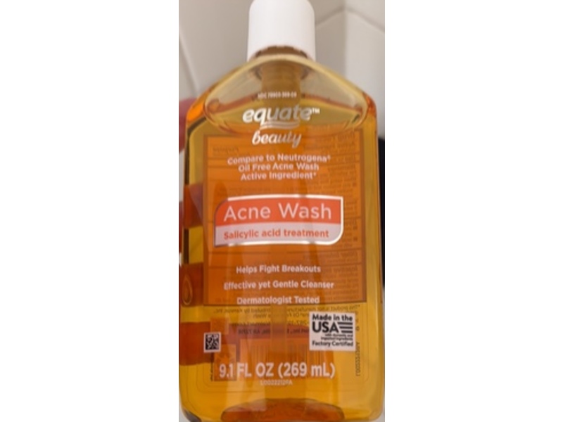 Equate Beauty Acne Wash, Salicylic Acid, 9.1 fl oz/268 mL