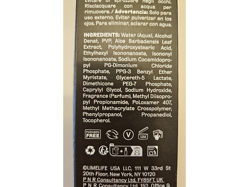 Limelife Time Setter Makeup Finish Oil Free Setting Spray, 4 fl oz/118 mL