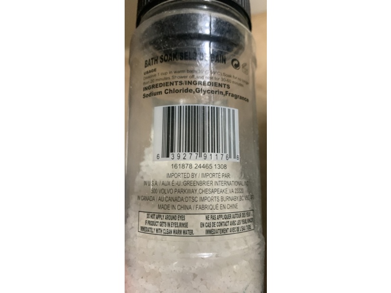 Greenbrier International Body Relaxing Bath Soak, Jasmine Scented, 17.6 oz/500 g