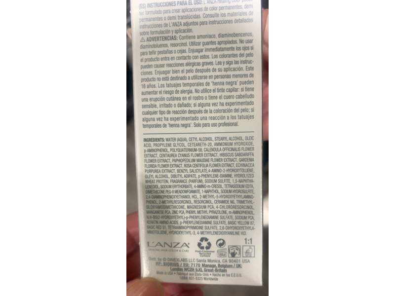 Lanza Healing Permanent Cream Hair Color, 3 fl oz/90 mL