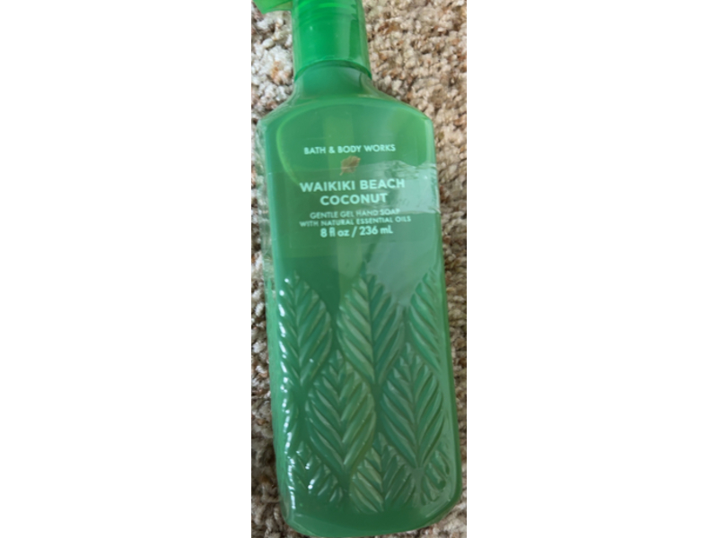 Bath & Body Works Waikiki Beach Gentle Gel Hand Soap, Coconut, 8 fl oz/236 mL