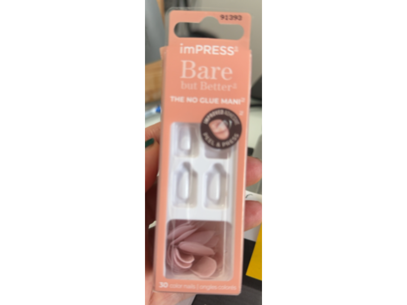Impress Bare But Butter No Glue Mani Nails, Instinct, 30 Count
