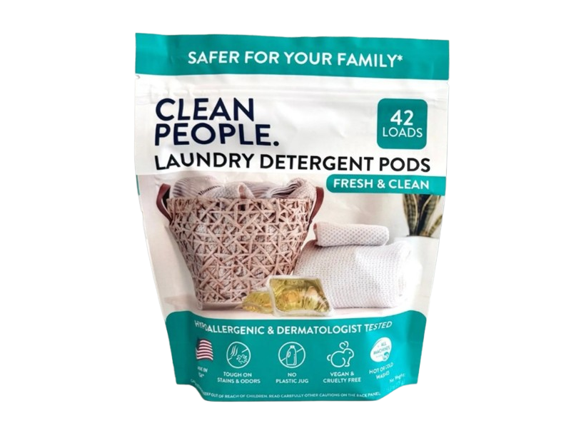 Clean People. Laundry Detergent Pods, Fresh & Clean, 42 Loads