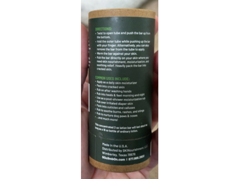 climbOn All Purpose Lotion Bar, Original, 2.0 oz/56 g