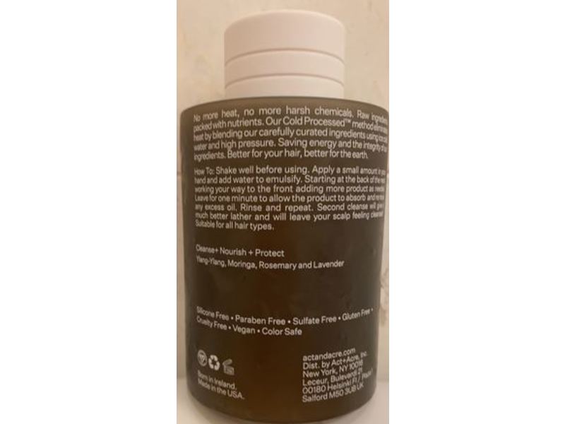 Act+Acre Cold Processed Hair Cleanse, 10 fl oz/290 mL