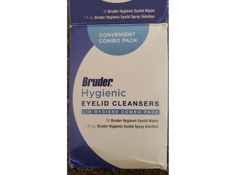 Bruder Hygienic Eyelid Hygiene Combo Pack, Eyelid Wipes + Spray Solution, 1 fl oz/30 mL, 30 Count
