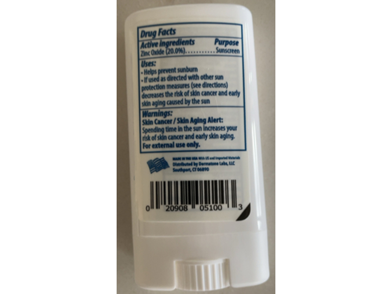 Dermatone Mineral Sunscreen Stick, SPF 50, 0.5 oz/14 g