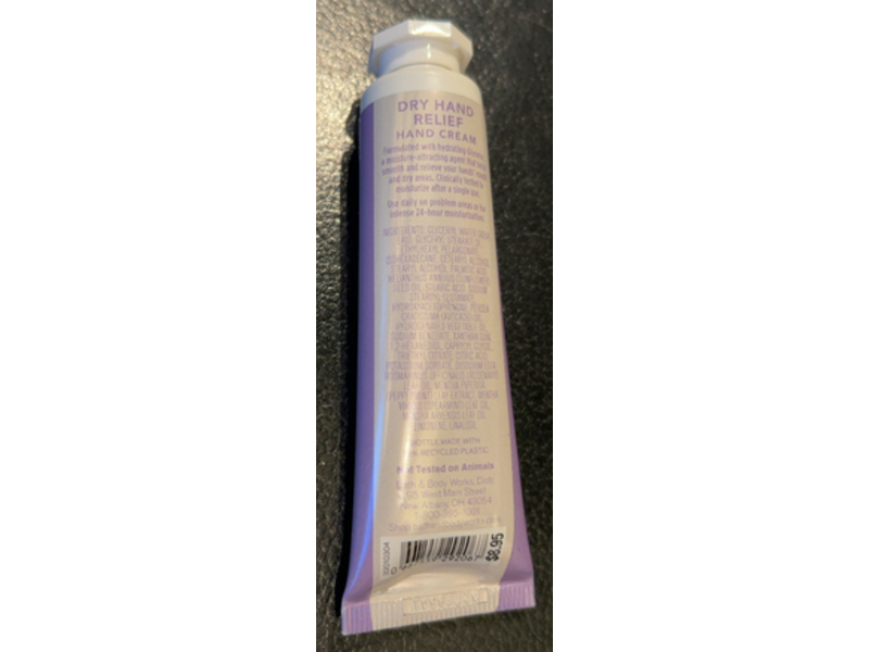 Bath and Body Works Dry Hand Relief Hand Cream, Glycerin, 1 fl oz/29 mL