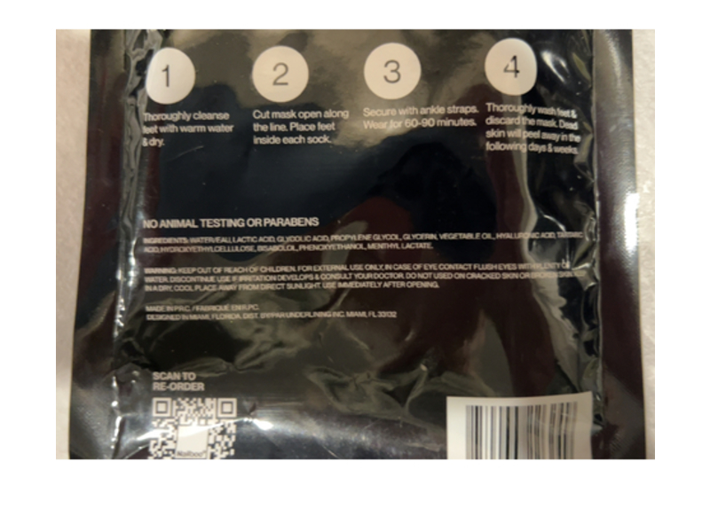 Nailboo Dream Feet Intensive Exfoliating Foot Mask, AHA's & Hyaluronic Acid, 1.35 fl oz/40 g