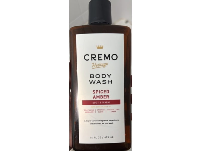 Cremo Body Wash, Spiced Wash, 16 fl oz/473 mL