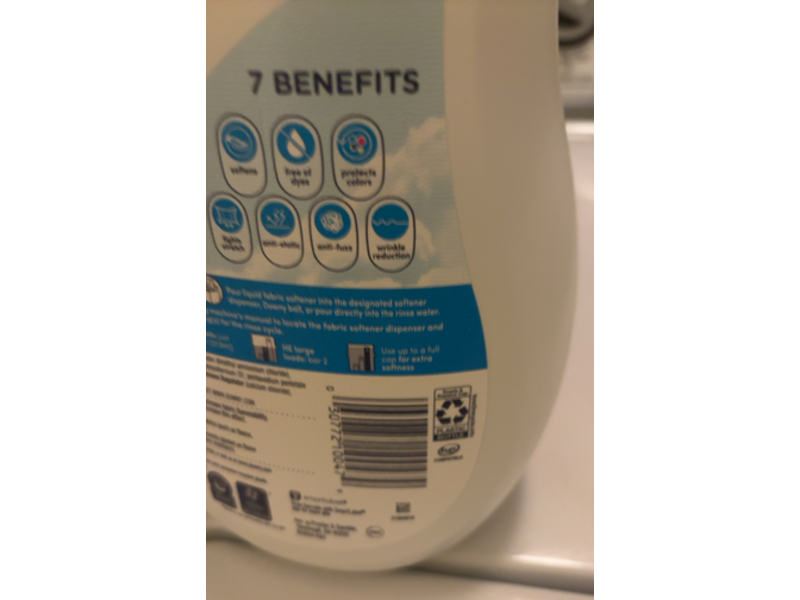 Downy Soft Fabric Softener, Free & Gentle, 66 fl oz/1.97 L