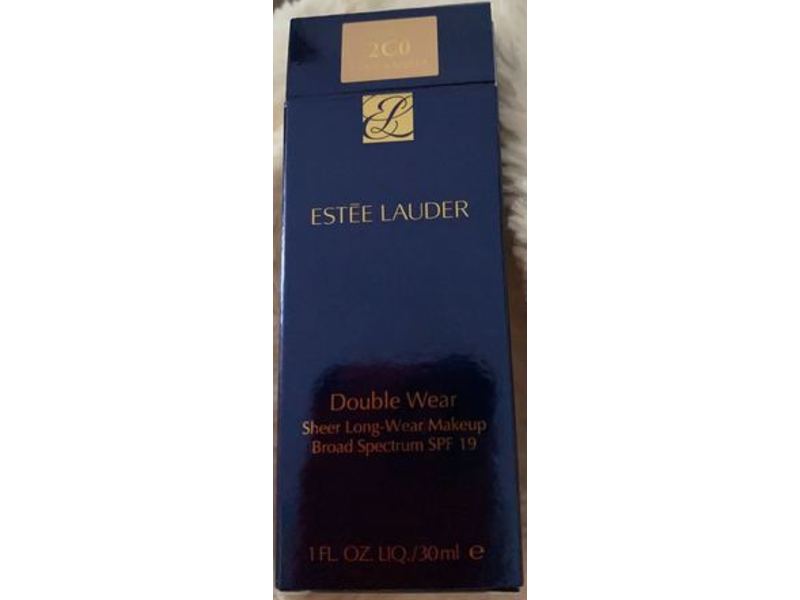 Estee Lauder Double Wear Sheer Long-Wear Makeup, SPF 19, 2C0 Cool Vanilla, 1 fl oz/30 mL