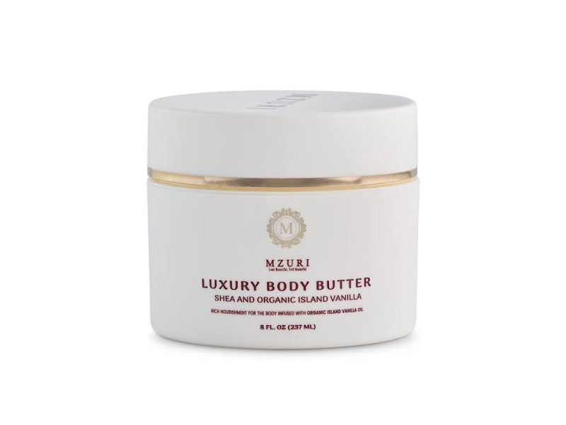 Mzuri Luxury Body Butter, Shea & Organic Island Vanilla, 8 fl oz/237 mL