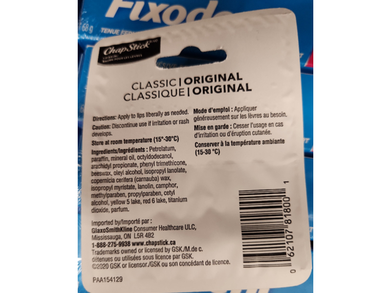 Chapstick Classic Original, 2 Pack