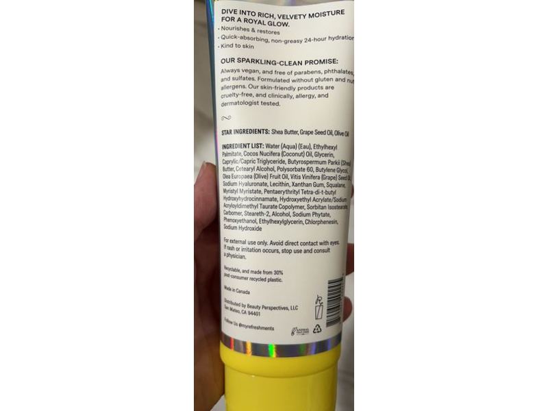 Refreshments Velvety Body Cream, Unscented, 8 oz/235 mL