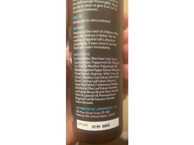 Elite Foot Spray, Peppermint & Tea Tree Oil, 4 oz/120 mL