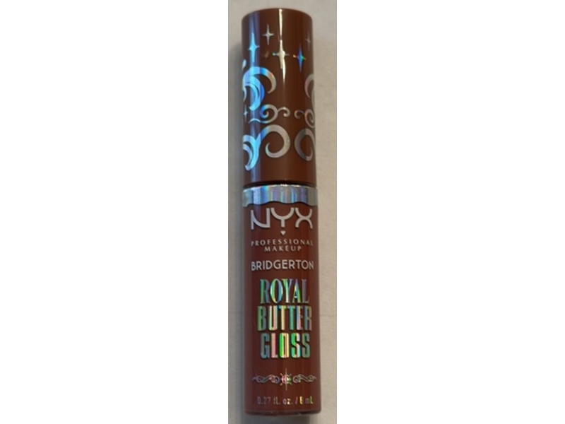 NYX Bridgerton Royal Butter Gloss, 02 Praline, 0.27 fl oz/8 mL
