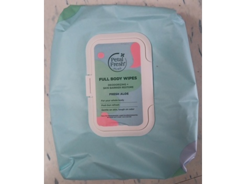 Petal Fresh Pure Full Body Wipes, Fresh Aloe, 60 Count