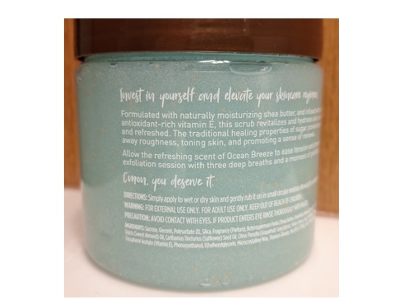 Equate Shea Sugar Scrub, Ocean Breeze, Jasmine & Vitamin E, 18 z oz/510 g