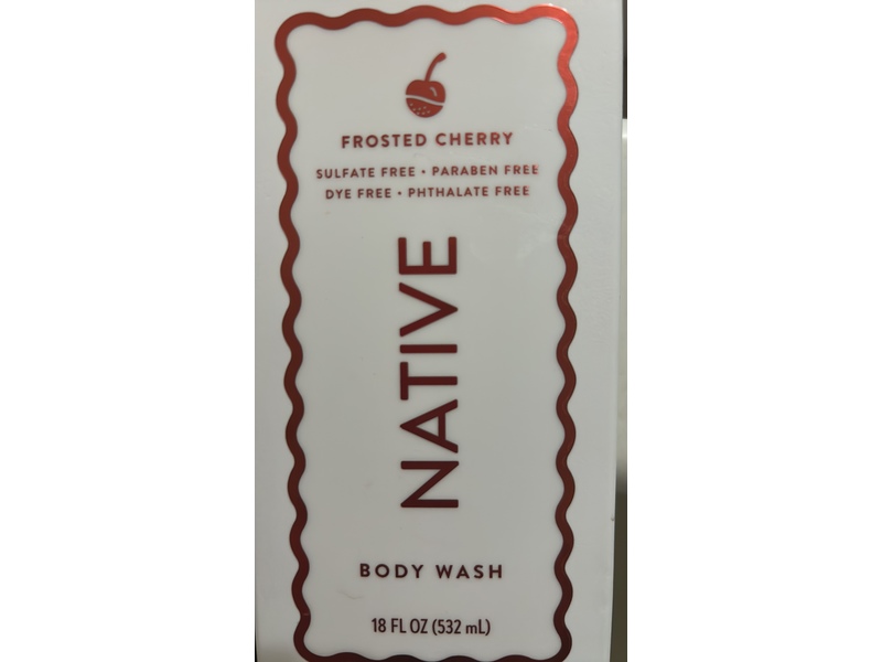 Native Body Wash, Frosted Cherry, 18 fl oz/532 mL, Pack Of 2