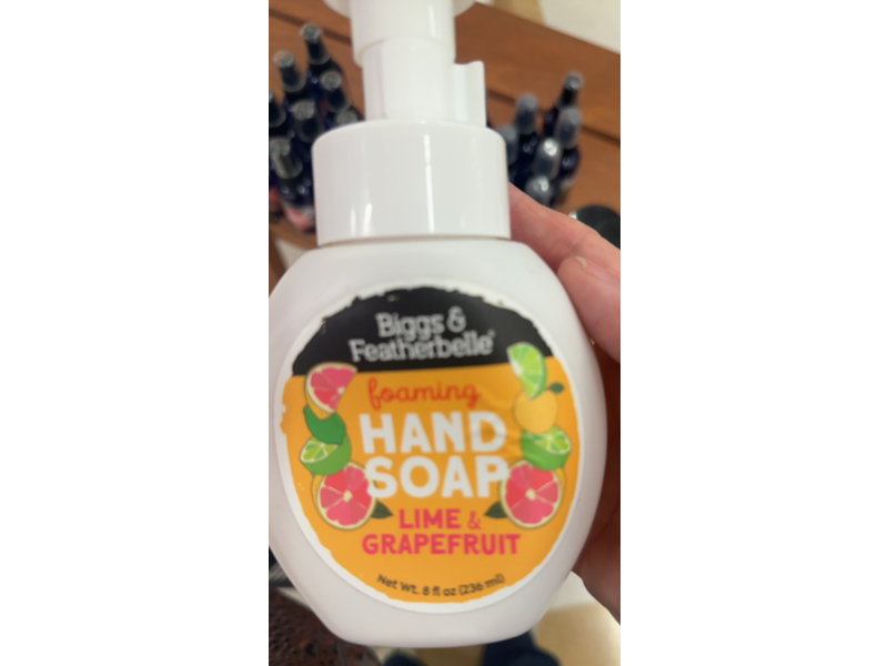 Biggs & Featherbelle Foaming Hand Soap, Lime & Grapefruit, 8 fl oz/236 mL