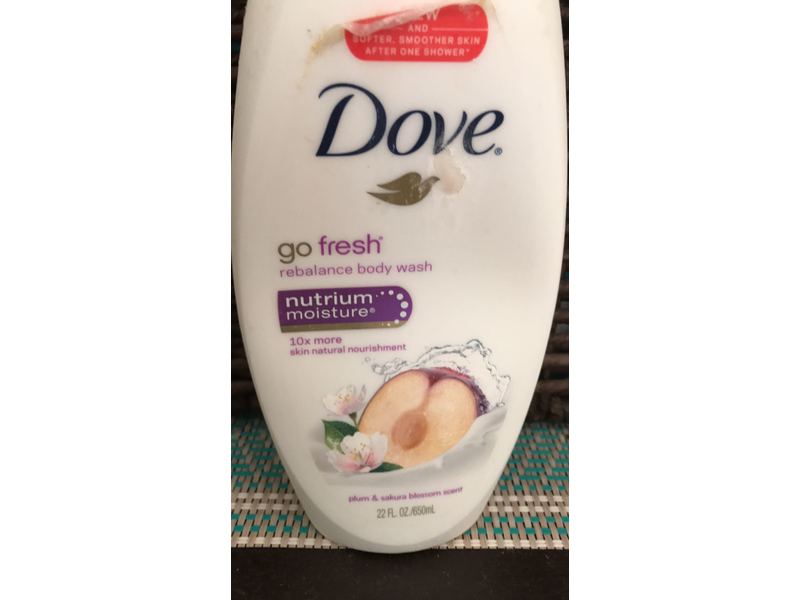 Dove Body Wash, Go Fresh, Rebalance, Plum and Sakura Blossom, 22-Ounce