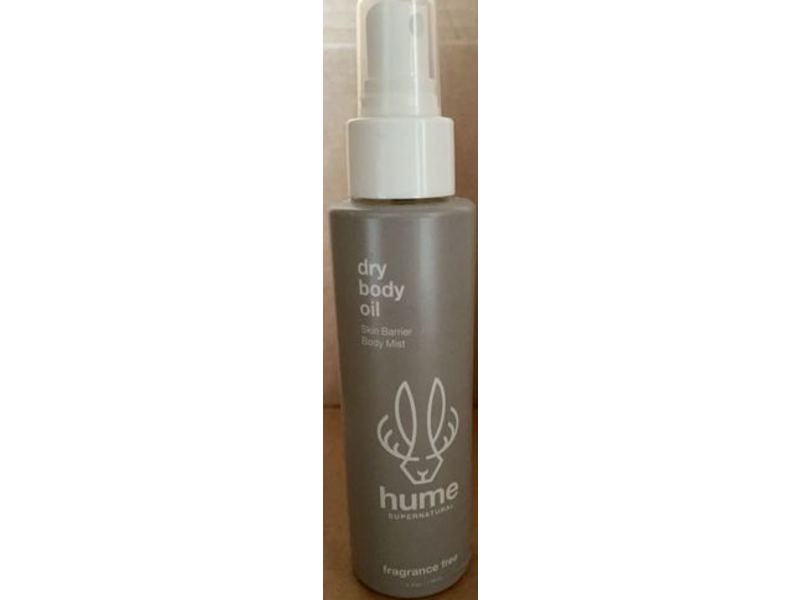 Hume Supernatural Dry Body Oil, Fragrance Free, 4 fl oz/118 mL