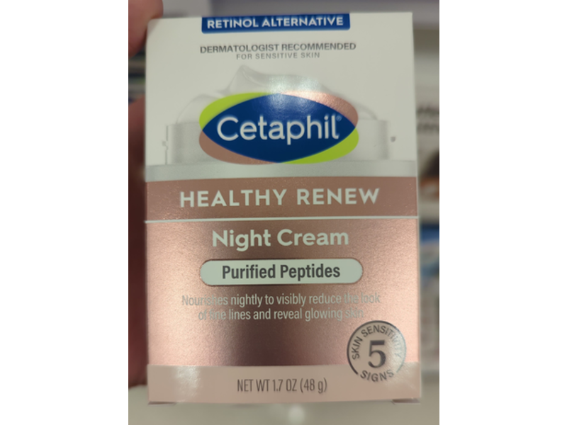 Cetaphil Healthy Renew Night Cream, Purified Peptides, 1.7 oz/48 g