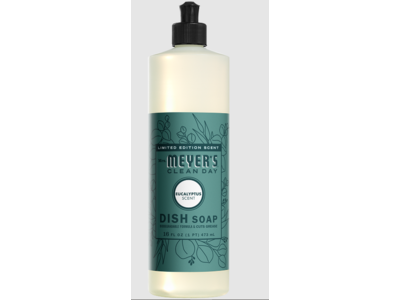 Mrs. Meyer's Clean Day Dish Soap, Eucalyptus Scent, 16 fl oz/473 mL