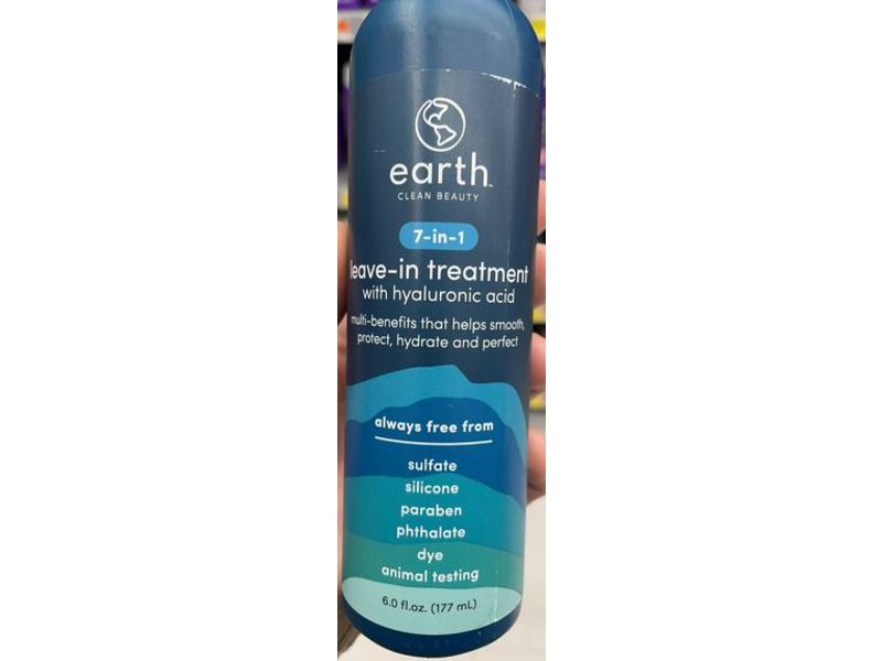 Earth 7 In 1 Leave In Treatment, Hyaluronic Acid, 6.0 fl oz/177 mL