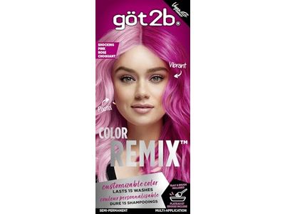 Got2b Color Remix Customizable Semi-Permanent Hair Color, 093 Shocking Pink, Multi-Application