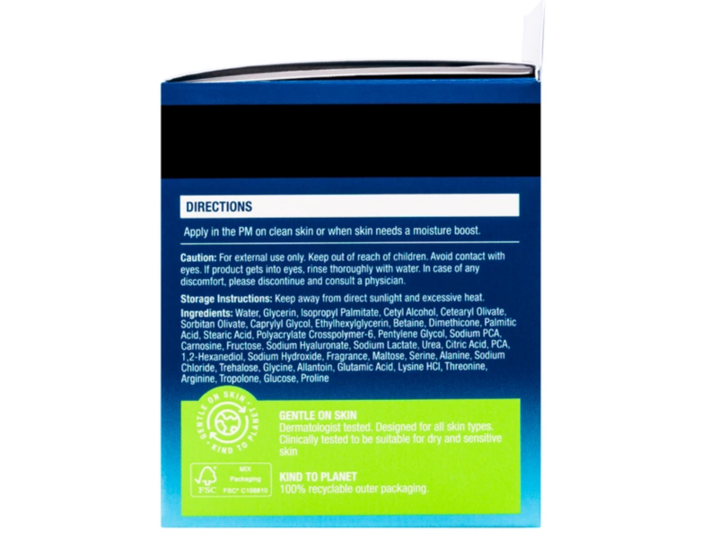 Neutrogena Hydro Boost Night Cream, Hyaluronic Acid, 50 g