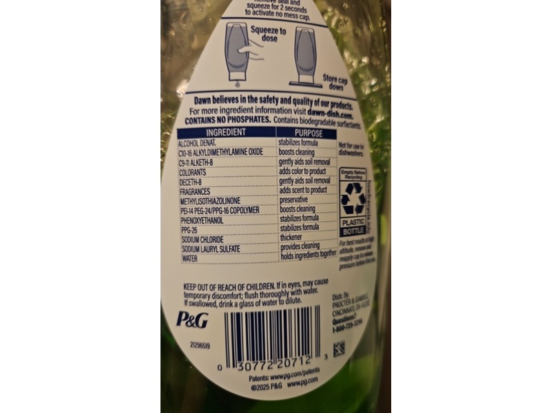 Dawn Ultra Dishwashing Liquid, Apple Blossom Scent, 22 fl oz/650 mL