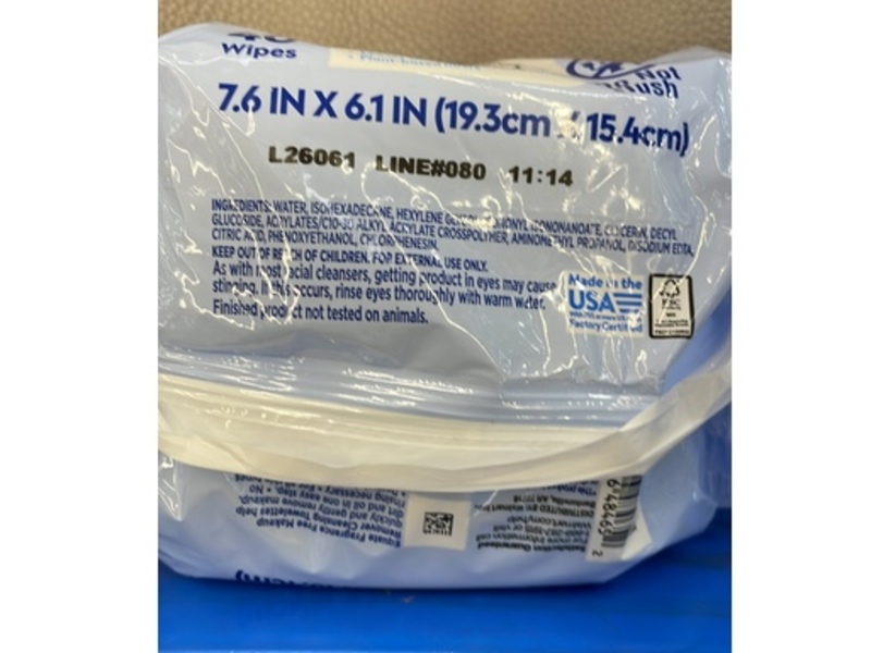 Equate Makeup Remover Cleansing Towelettes, Fragrance Free , 40 Count