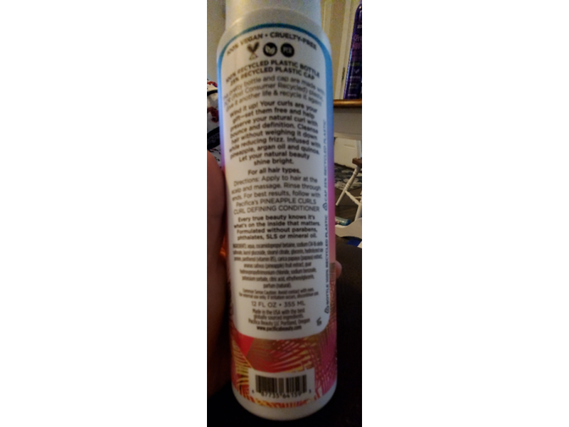 Pacifica Curl Defining Shampoo, Pineapple Curls, 12 fl oz/355 mL