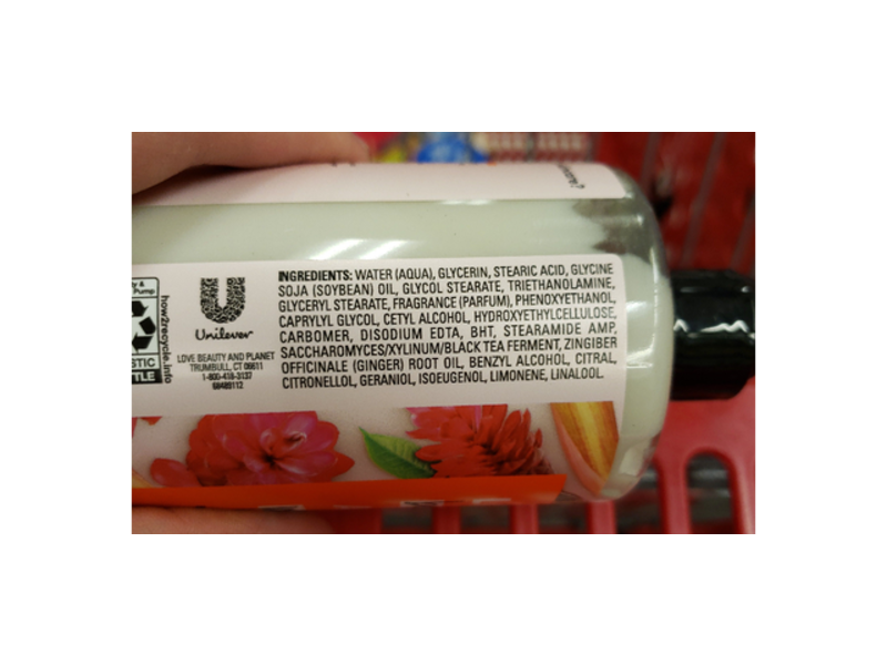 Love Beauty & Planet Vitality Zing Body Lotion, Black Tea Kombucha & Red Ginger, 13.5 fl oz/400 mL