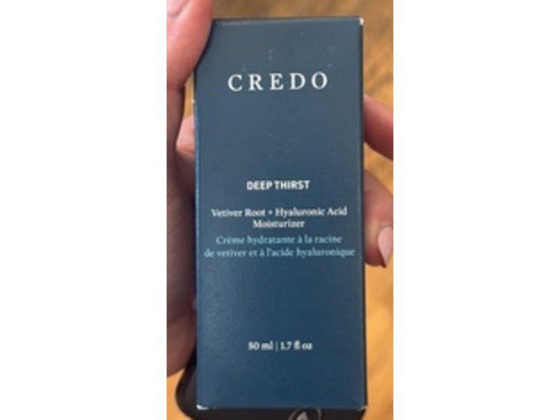 Credo Deep Thirst Moisturizer, Vetiver Root + Hyaluronic Acid, 1.7 fl oz/50 mL