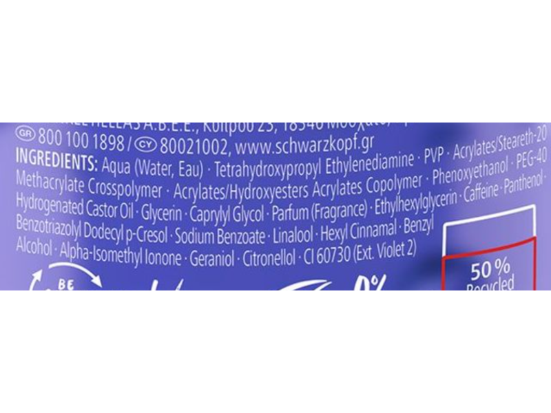 Schwarzkopf Taft Titane Styling Gel, Hold 6/15, 250 mL