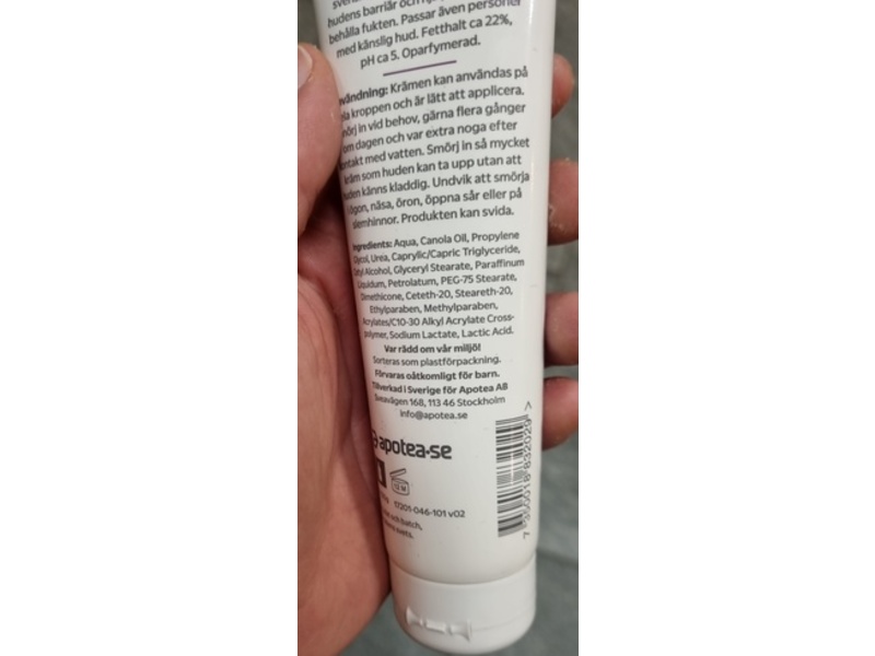 Apotea Softening Skin Cream, Unscented, 100 g