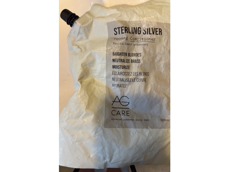 AG Care Sterling Silver Toning Conditioner, 33.8 fl oz/1000 mL