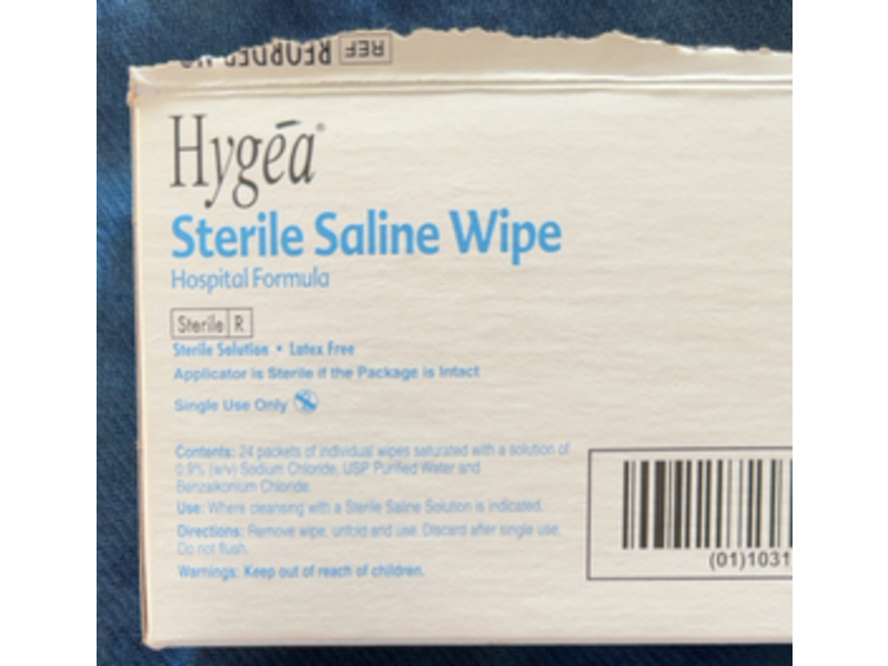 Hygea Sterile Saline Wipes, 24Count